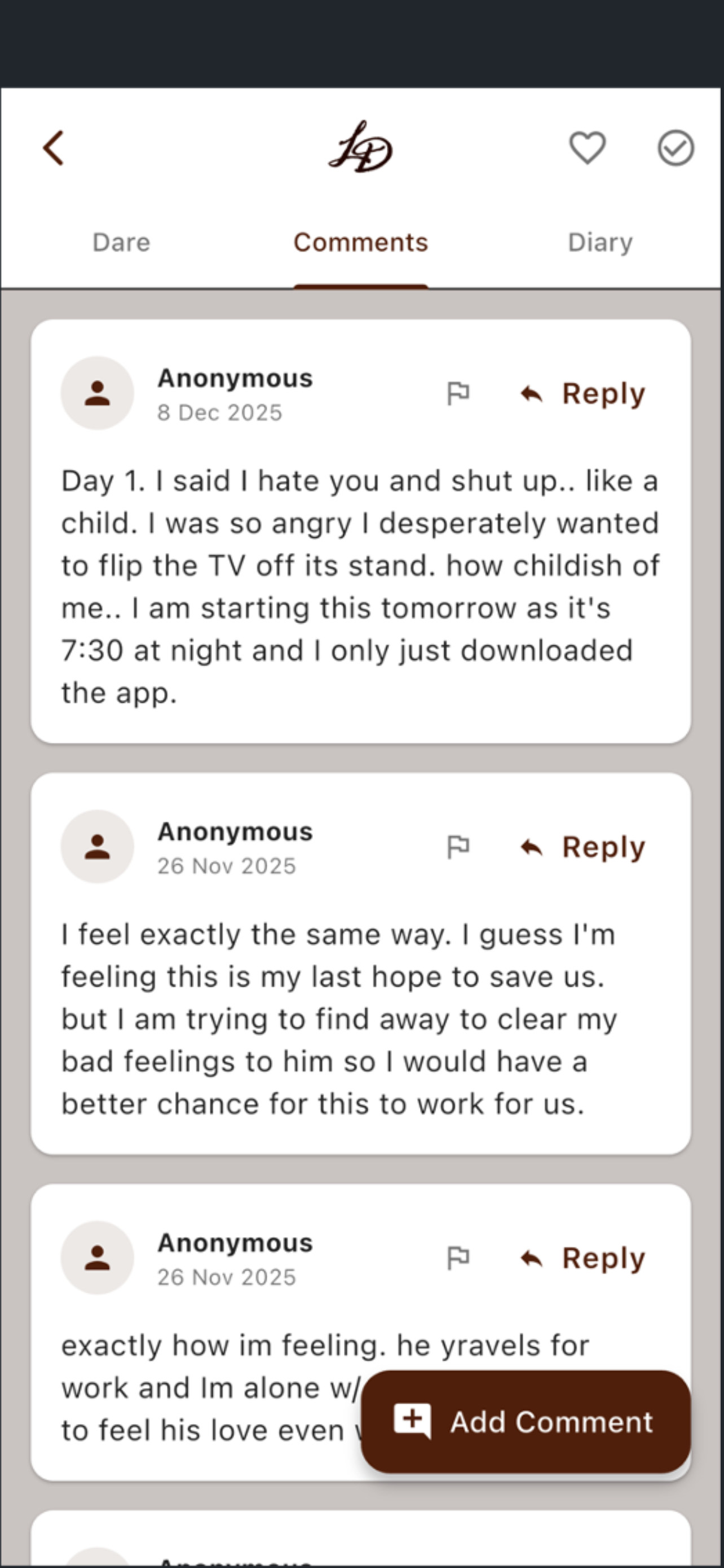 The Love Dare App screen 7